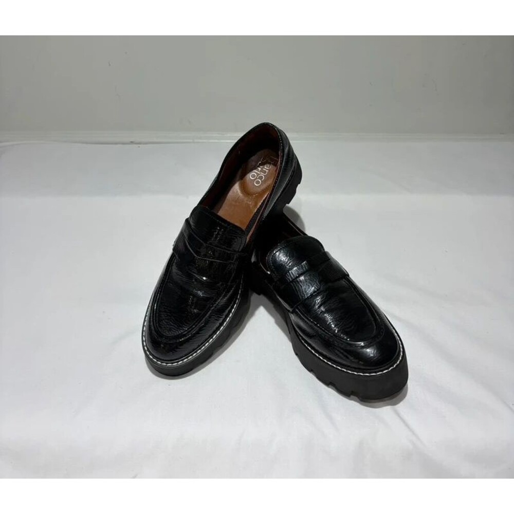 Franco Sarto Patent Leather Lug Sole Loafers  Size 9.5
